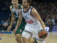 Sergio Llull. of Real Madrid in action during the 2014-2015 Turkish Airlines Euroleague Basketball Regular Season Date 1 between Real Madrid...