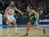 Sergio Rodriguez, of Real Madrid in action during the 2014-2015 Turkish Airlines Euroleague Basketball Regular Season Date 1 between Real Ma...