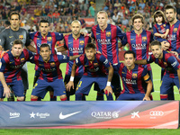 18 October-BARCELONA SPAIN: FC Barcelona team in the match between FC Barcelona and SD Eibar, for Week 8 of the spanish Liga BBVA, played at...
