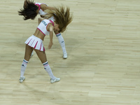CHEERLEADERS  during the ACB basketball league match Real Madrid vs Joventut  played at the Palacio de los Deporters pavilion in Madrid, Spa...