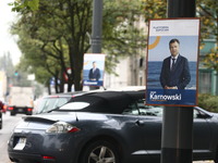 Sopot, Poland 21st, October 2014 Electoral campaign before the local elections in Poland. Each pole, road sign and lamppost, along streets a...