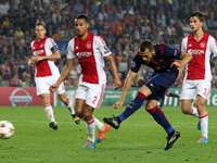 21 October-BARCELONA SPAIN: Sandro's goal in the match between FC Barcelona and Ajax, for Week 3 of the Champions League, played at the Camp...