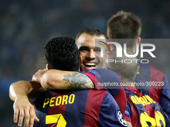 21 October-BARCELONA SPAIN: Sandro goal celebration in the match between FC Barcelona and Ajax, for Week 3 of the Champions League, played a...