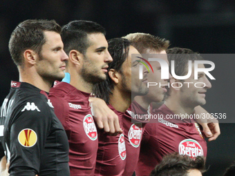 Torino Team line up for a photograph during the Uefa Europa League Group Stage football match n.3 TORINO - HELSINKI on 23/10/14 at the Stadi...
