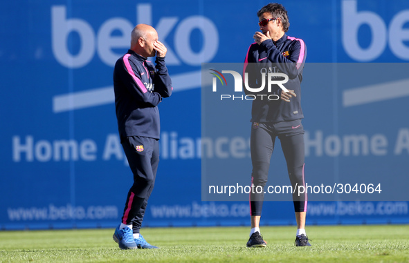 24 October-BARCELONA SPAIN: Lus Enrtique Martinez in training held at the Joan Gamper Sports City before the match against Real Madrid, on 2...