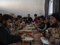 Breakfast for the rebels, in Aleppo, Syria, on October 24, 2014. Opposition forces control most rural areas in northwest Syria's Idlib, larg...