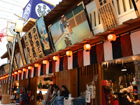 Haneda airport in Tokyo offers a shopping mall modeled after a street from the Edo Period in Tokyo October 26, 2014.  (