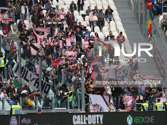 Palermo Supporters during the Serie A football match n.8 JUVENTUS - PALERMO on 26/10/14 at the Juventus Stadium in Turin, Italy.  (