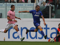 Juventus defender Leonardo Bonucci (19) in action during the Serie A football match n.8 JUVENTUS - PALERMO on 26/10/14 at the Juventus Stadi...