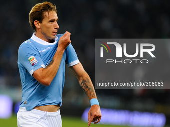 Esulta Biglia per il gol during the Serie A match between SS Lazio and Torino at Olympic Stadium, Italy on October 26, 2014. (