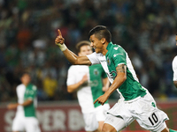 Sporting's forward Fredy Montero celebrates his goal (4-2) during the Portuguese League  football match between Sporting CP and CS Maritimo...