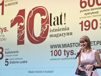 Aneta Pondo, the founder and editor-in-chief of 'Miasto Kobiet' during the 10th Anniversary of the Magazine 'Miasto Kobiet' (the City of Wom...
