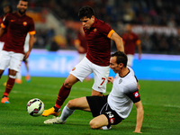 Iturbe fermato da Volta during the Serie A match between AS Roma and AC Cesena at Olympic Stadium, Italy on October 29, 2014. (