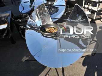 Solar cooking at the Life Is Beautiful Festival on October 24, 2014 in Las Vegas, Nevada. (