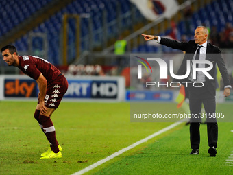Pioli during the Serie A match between SS Lazio and Torino at Olympic Stadium, Italy on October 26, 2014. (