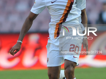 Seydou Keita AS Roma during the italian Serie A football match between SSC Napoli and AS Roma at San Paolo Stadium on August 29, 2013 in Nap...