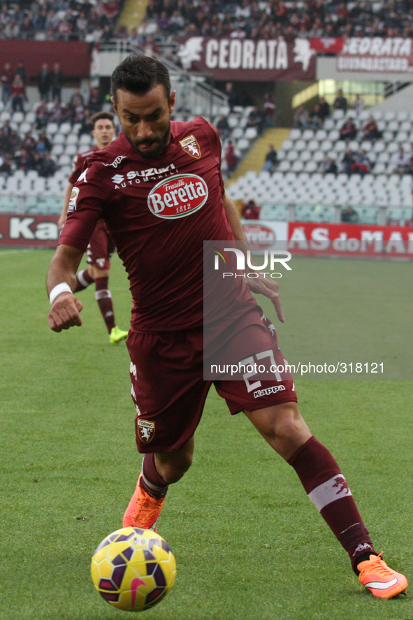 Torino forward Fabio Quagliarella (27) in action during the Serie A football match n.10 TORINO - ATALANTA on 02/11/14 at the Stadio Olimpico...