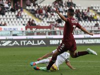 Torino midfielder Omar El Kaddouri (7) shoots for goal during the Serie A football match n.10 TORINO - ATALANTA on 02/11/14 at the Stadio Ol...