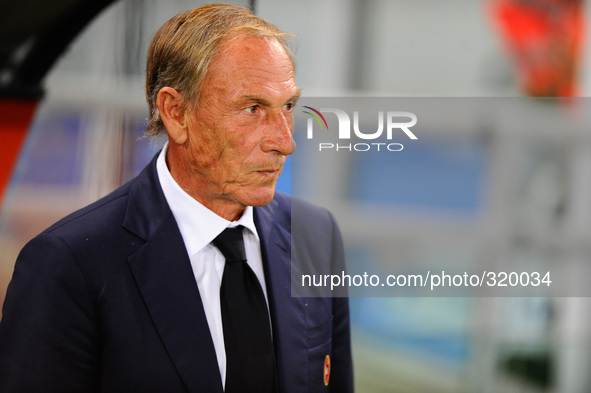 Zdenek Zeman during the Serie A match between AS Roma and AC Cesena at Olympic Stadium, Italy on October 29, 2014. 