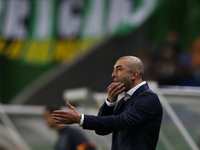 Schalke 04's coach Roberto Di Matteoissues instructions  during the UEFA Champions League  group G football match between Sporting CP and FC...