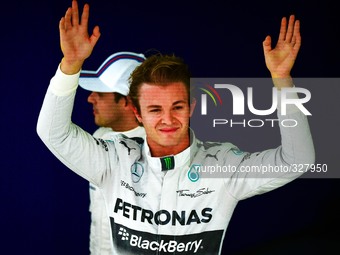 Mercedes' Nico Rosberg qualified in 1st place at the qualify of the 2014 Brazilian GP of Formula 1 (