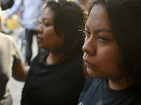 To demand the stop of their deportation, undocumented Carmela Apolonio Hernandez and daughter Keyri Artillero Apolonio, 14, leave sanctuary...