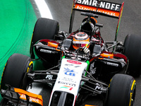 Force India's #27 Nico Hulkenberg qualified in 12th place at the 2014 Brazilian GP of Formula 1ualify of the 2014 Brazilian GP of Formula 1...