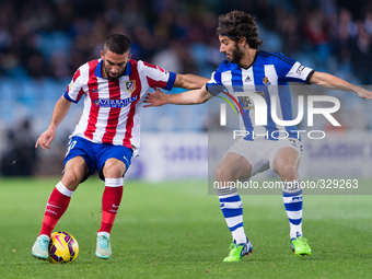 Arda in the match between Real Sociedad and Atletico Madrid, for Week 11 of the spanish Liga BBVA played at the Anoeta stadium, November 9,...