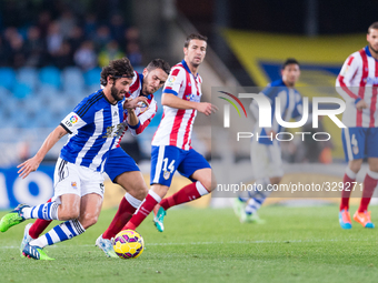 Granero in the match between Real Sociedad and Atletico Madrid, for Week 11 of the spanish Liga BBVA played at the Anoeta stadium, November...