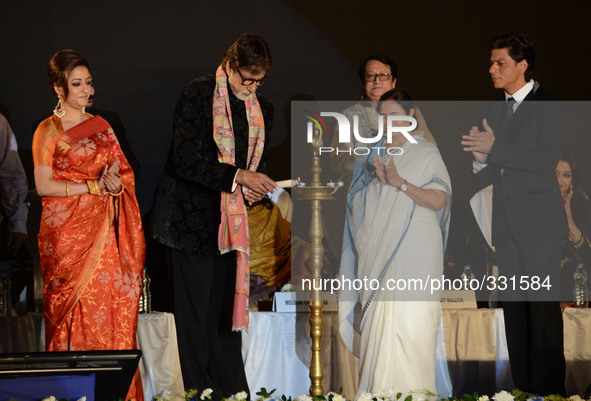 Actor Amitabh Bachhan inauguratig the  International Film Festival in Kolkata, India. 