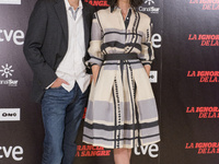  Spanish actor Juan Diego Botto and actress Paz Vega  pose during a photocall to present 'La Ignoracia de la Sangre' film at Princesa cinema...