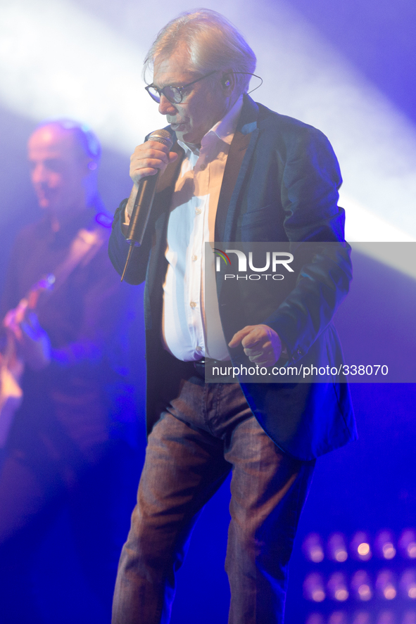 Nino D'Angelo, Italian singer adviser in the world of Neapolitan song, performs at Coliseum Theatre of Turin, on November 14, 2014. 