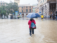 In Genoa, Italy, on November 15, 2014 a torrential rain closed road and rail links along the Italian Riviera as storms The unusually extreme...