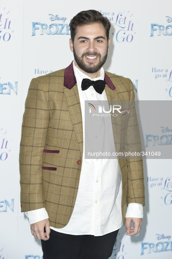 Andrea Faustini attends a celebrity singalong from 'Frozen' at the Royal Albert Hall on November 17, 2014 in London, England.