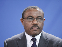Hailemariam Desalegn Bosche, Prime Minister of Ethiopia and the German Chancellor Angela Merkel (CDU), give a joint press conference after m...