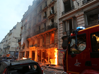 An explosion in French capital Paris on January 12, 2019 caused fire and injuries. (