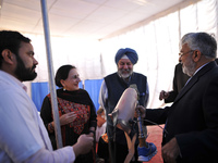 Ambassador of India to Nepal Manjeev Singh Puri and Mrs. Puri observes newly Artificial Limb to be fitted in Nepalese people during Artifici...