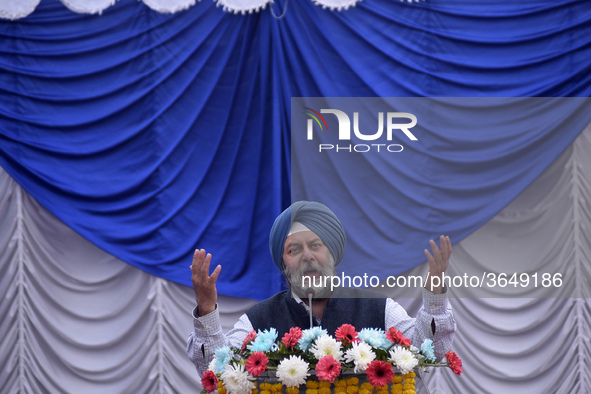 Ambassador of India to Nepal Manjeev Singh Puri giving speech during Artificial limb fitment camp in Norvic International Hospital, Kathmand...