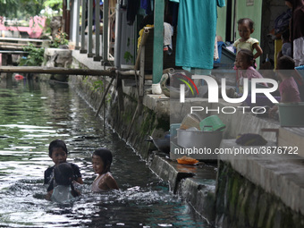 Citizens use dirty river water for their daily needs at Cikarang regency, West Java on Saturday, January 19, 2019. Based on the UNICEF repor...