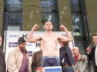 KIEV, UKRAINE - DECEMBER 12, 2014: Danie Venter - South Africa at the official weigh-in ahead the fight against World heavyweight boxing cha...