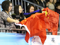 13 december-BARCELONA SPAIN: China supporters in the ISU Grand Prix in Barcelona, held at the Forum in Barcelona on 13 december 2014. Photo:...