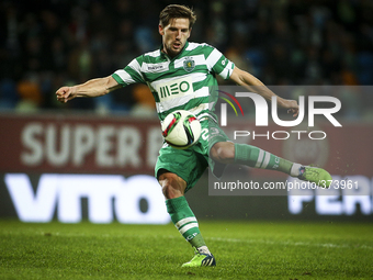 Sporting's midfielder Adrien Silva in a action  during the Portuguese League  football match between Sporting CP and Moreirense FC at Jose A...