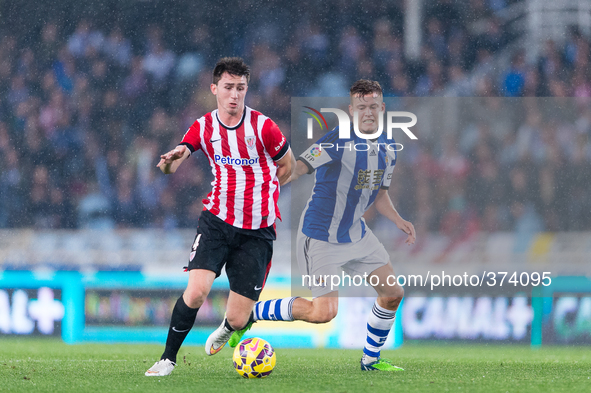 Laporte in the match between Real Sociedad and Athletic de Bilbao, for Week 15 of the spanish Liga BBVA played at the Anoeta, December 14, 2...