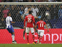PORTUGAL, Porto: Benfica's Brazilian forward Lima #11 score the first goal of the match during Premier League 2014/15 match between FC Porto...