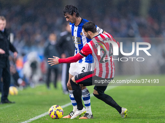 Carlos Martinez in the match between Real Sociedad and Athletic de Bilbao, for Week 15 of the spanish Liga BBVA played at the Anoeta, Decemb...