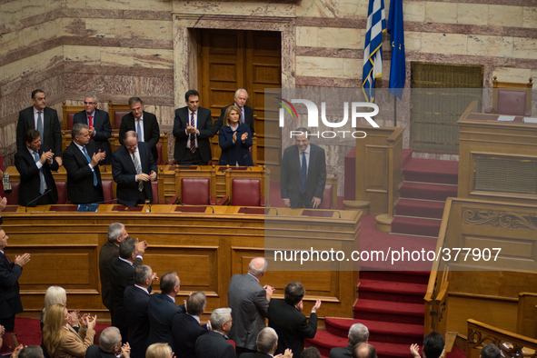 The first ballot for the election of a new President of the Greek Republic on December 17, 2014 in Athens. The candidate of the Government g...
