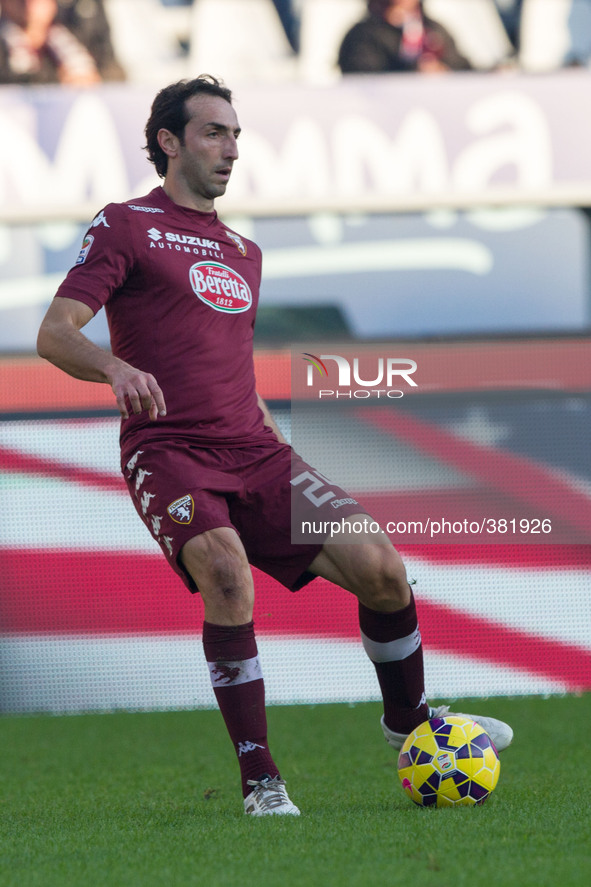 Torino defender Emiliano Moretti (24) in action during the Serie A football match n.16 TORINO - GENOA on 21/12/14 at the Stadio Olimpico in...