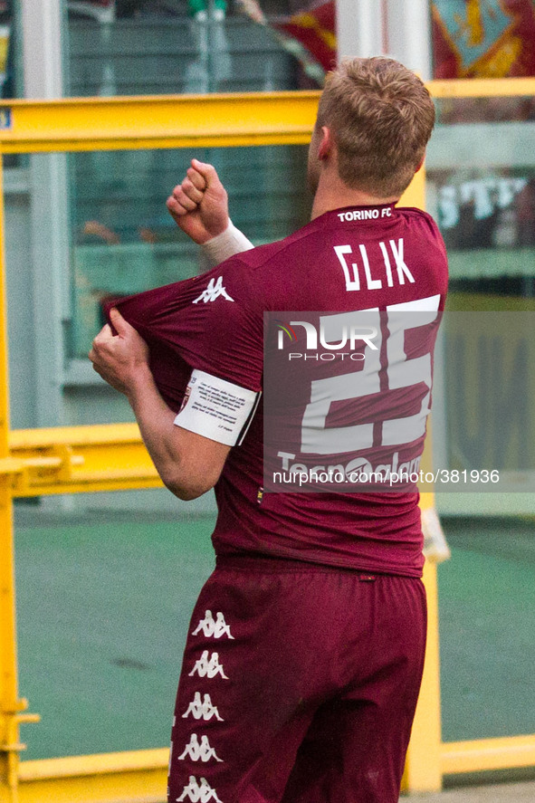 Torino defender Kamil Glik (25) celebrates after scoring his goal during the Serie A football match n.16 TORINO - GENOA on 21/12/14 at the S...
