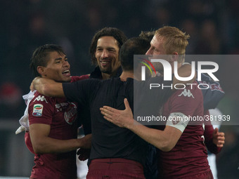 Torino Team celebrate victory after the Serie A football match n.16 TORINO - GENOA on 21/12/14 at the Stadio Olimpico in Turin, Italy.  (