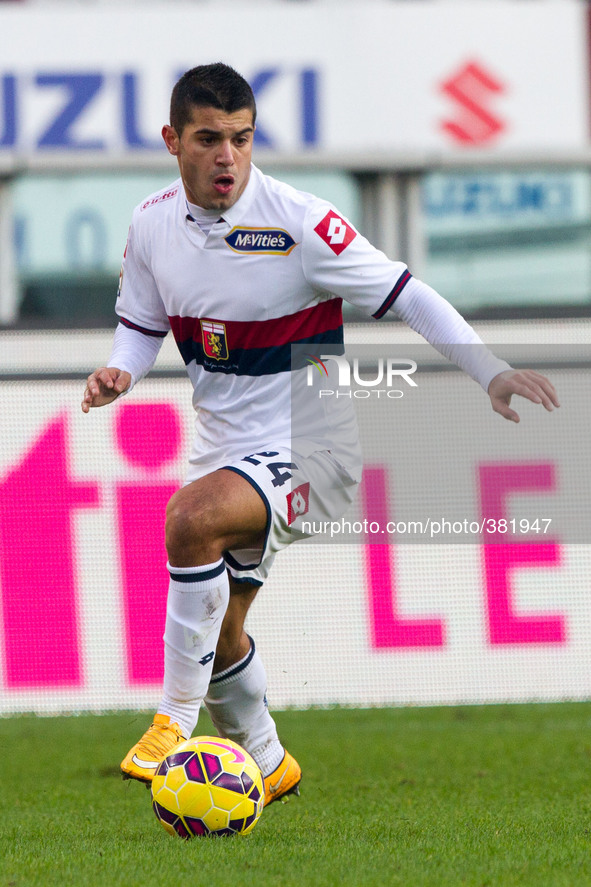 Genoa forward Iago Falque (24) in action during the Serie A football match n.16 TORINO - GENOA on 21/12/14 at the Stadio Olimpico in Turin,...